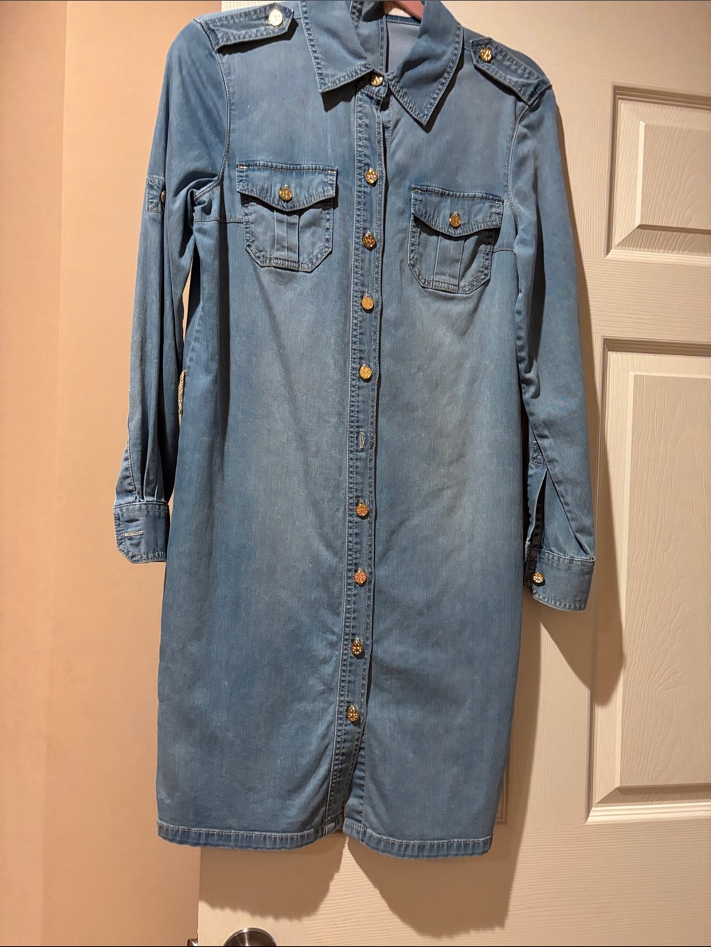 Tory Burch Light Blue Denim Shirt Jacket